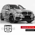 Load image into Gallery viewer, Silver BMW with ENKAHNZ f15 Bodykit fitted with white backdrop and the bodykit product at the bottom.