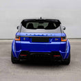 Load image into Gallery viewer, Rear angle view of Range Rover SVR fitted with Barugzai Cabaro wide bodykit, showcasing rear enhancements and styling.