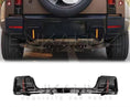 Load image into Gallery viewer, LED diffuser defender rear bumper for Land Rover Defender 2020+ with Enkahnz branding.