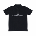 Load image into Gallery viewer, Enkahnz Trademark Polo T-Shirt – Black in a white background.