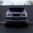 Load image into Gallery viewer, Direct rear view of Range Rover Sport 2018–2022 featuring the Enkahnz LM style bodykit’s sculpted rear enhancements.