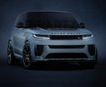 Load image into Gallery viewer, Front view of a Light Blue Range Rover Sport SV style 2023+ on a dark background