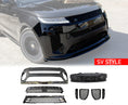 Load image into Gallery viewer, Front Quarter White Shot of a SV Style Black Car Body Kit for Range Rover Sport 2023+ with Enkahnz branding and product shots in the bottom.