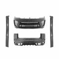 Load image into Gallery viewer, SVR front bumper, rear bumper, and door mouldings for Range Rover Sport 2018–2022 conversion showcased together on a white backdrop.