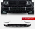 Load image into Gallery viewer, FRONT BUMPER LIP SPLITTER B STYLE BLACK FOR MERCEDES G WAGON G4/G500 W464 2018+