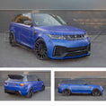 Load image into Gallery viewer, Black Range Rover Sport L494 2018-2022, fitted with Barugzai Cabaro bodykit, shown from different angles shot outside the Enkahnz HQ. Fitted with Barugzai Majestic 24" alloy wheels in Gloss Black