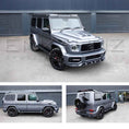 Load image into Gallery viewer, Silver Mercedes G Wagon W463A 1997-2018, shot outside Enkahnz HQ. Fitted with Barugzai Shuracan 22" alloy wheels in Gloss Black