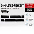 Load image into Gallery viewer, GLOSS BLACK 6-PIECE LOWER DOOR MOULDINGS FITS DEFENDER L663 110 / 130 2020+
