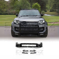 Load image into Gallery viewer, LM STYLE GLOSS BLACK FRONT LIP WITH DRLS FITS DEFENDER 90/110 L663 2020+