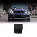Load image into Gallery viewer, Front view of a purple Mercedes-Benz G-Class with a gloss black bonnet scoop, BRBS style