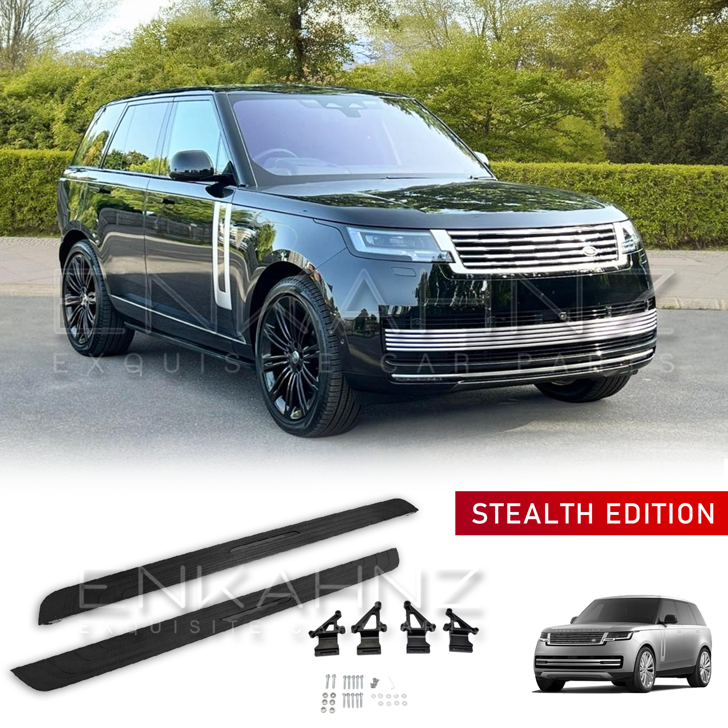 SIDE STEPS STEALTH BLACK EDITION 2023+ FOR RANGE ROVER VOGUE STYLE L460