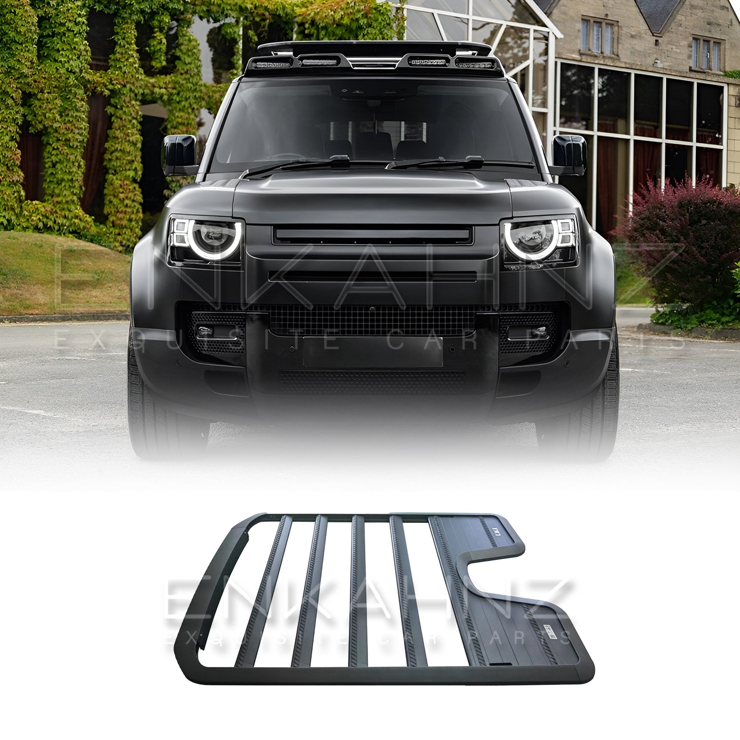 STEALTH BLACK ROOF RACK FOR LAND ROVER DEFENDER STYLE 110 L663 2020