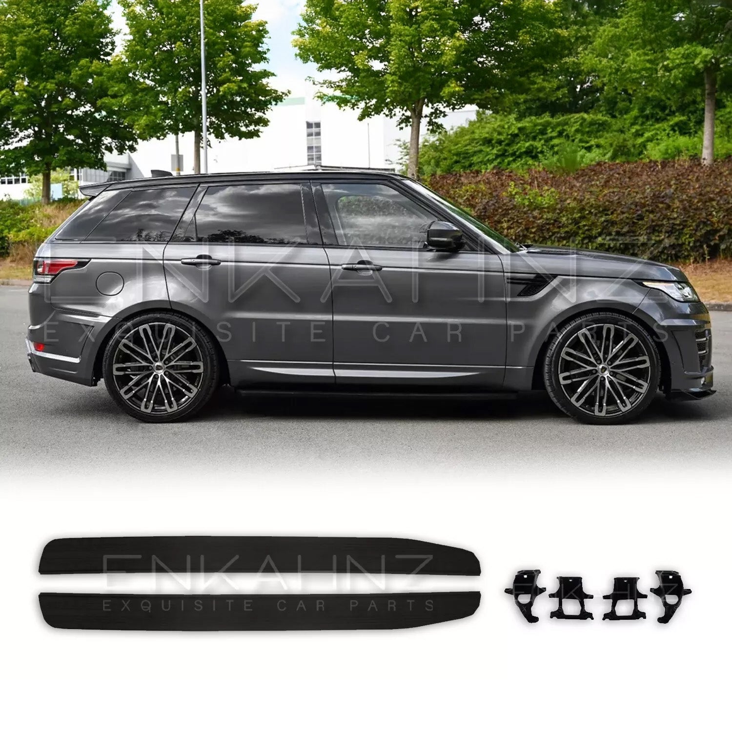 SIDE STEPS RUNNING BOARDS BLACK EDITION FOR RANGE ROVER SPORT L494 2013-2017