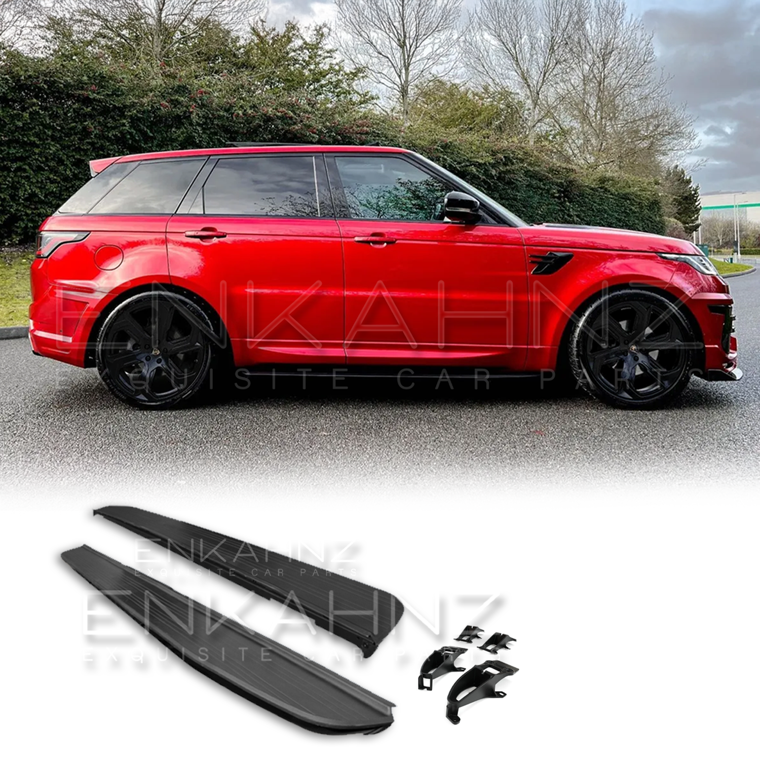 SIDE STEPS RUNNING BOARDS BLACK EDITION FOR RANGE ROVER SPORT L494 2018-2022
