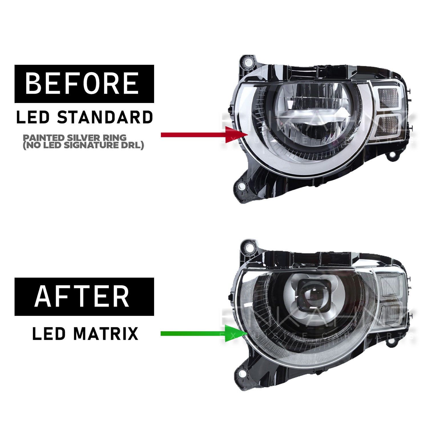 OEM STYLE PLUG & PLAY LED MATRIX HEADLIGHTS FOR ROVER DEFENDER 90 & 110 2020+