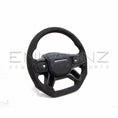 Load image into Gallery viewer, Alcantara heated steering wheel on a white background for Defender.
