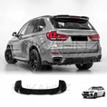 Load image into Gallery viewer, Silver MW facing rear with Roof Spoiler visible fitted with ENKAHNZ bodykit on white backdrop with product at the bottom
