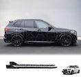 Load image into Gallery viewer, Black BMW x5 fitted with ENKAHNZ side skirts part of g05 bodykit with product at the bottom

