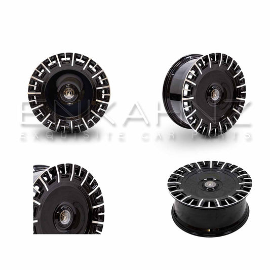 Barugzai Monoblok 23-inch wheels shown in four angles on a white background for product detail.