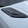 Load image into Gallery viewer, Close-up shot of the bonnet of a Range Rover Sport with a single ENKAHNZ bonnet vent fitted, focusing on the vent’s detail, texture, and integration.
