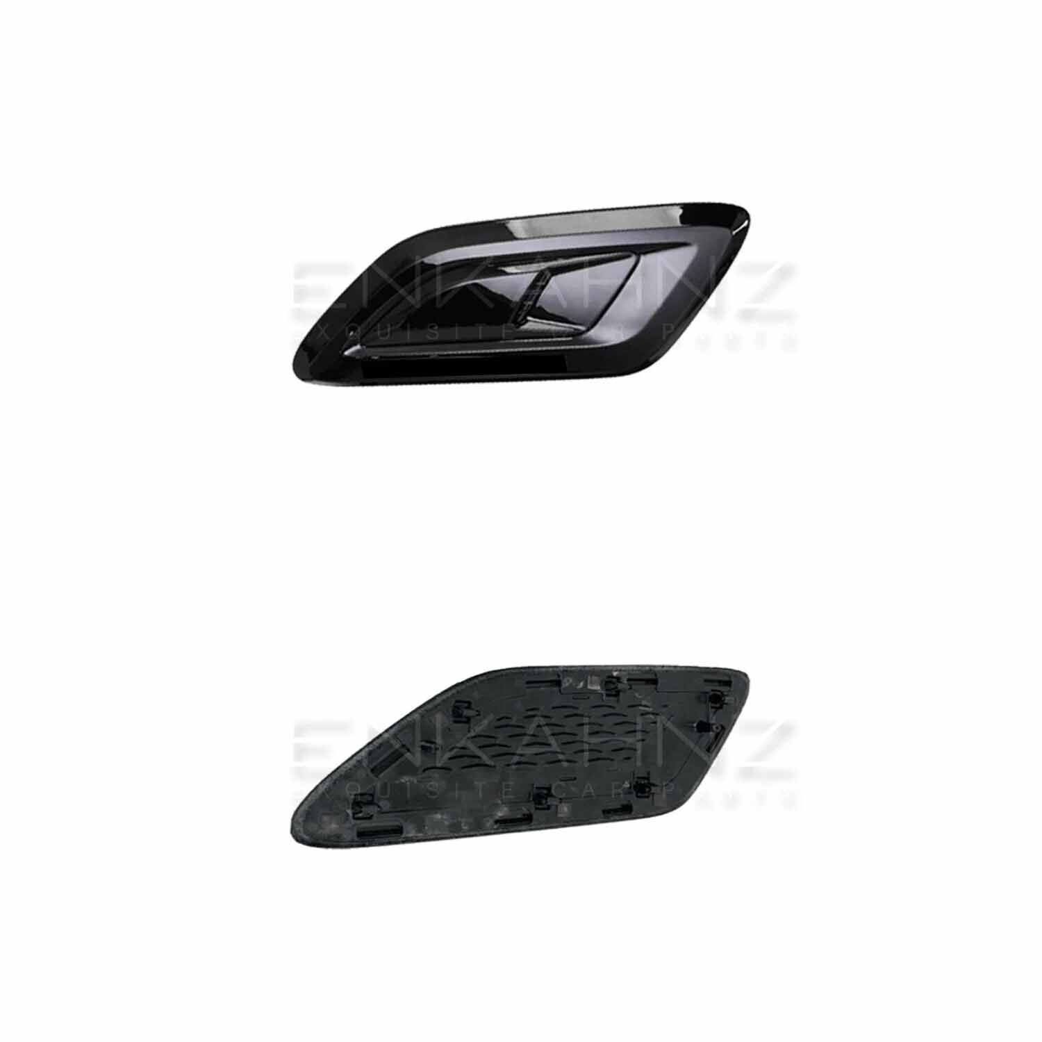 Two product images of the ENKAHNZ bonnet vent for Range Rover Sport, captured from different angles on a white background to showcase styling and craftsmanship.