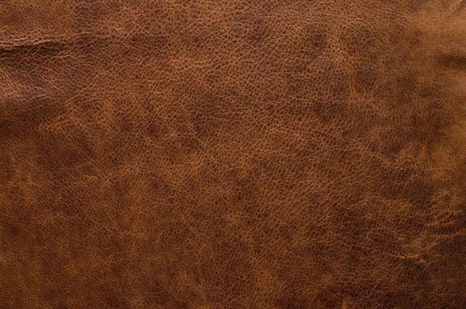 Close-up of brown leather texture
