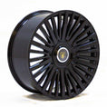 Load image into Gallery viewer, Angle shot of Barugzai Casanova 22" finished in Gloss Black, on a white background 
