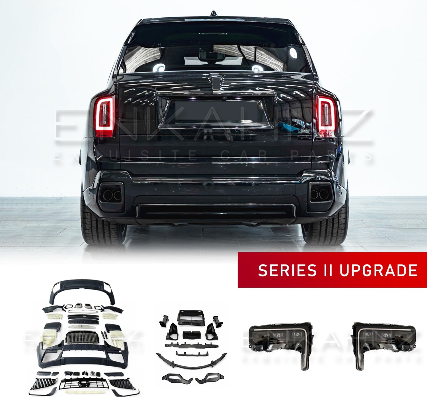 Black SUV with Cullinan Upgrade Bodykit Series 2 on a white background.