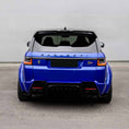 Load image into Gallery viewer, Rear angle view of Range Rover SVR fitted with Barugzai Cabaro wide bodykit, showcasing rear enhancements and styling.
