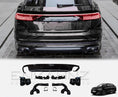 Load image into Gallery viewer, Audi SQ8 rear diffuser and exhaust tips with Enkahnz branding on a gray background.
