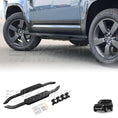 Load image into Gallery viewer, A close up on the enkahnz side step fit on defender 90 blue color wih product image showcased at the bottom

