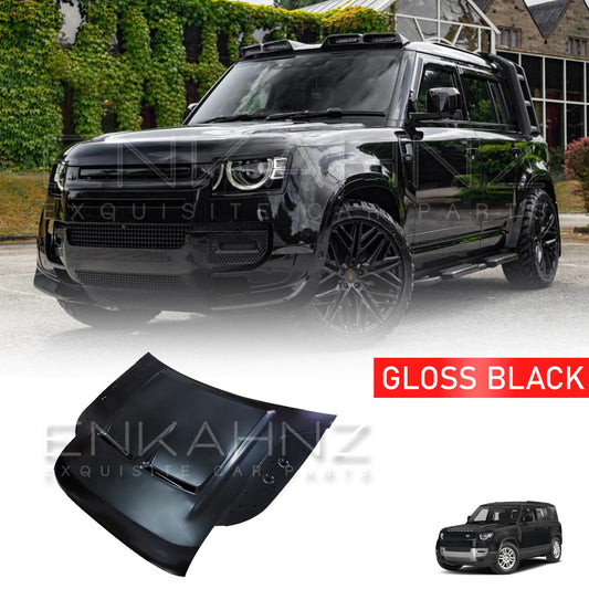 Black SUV with a gloss black car part on a white background, featuring Enkahnz branding.