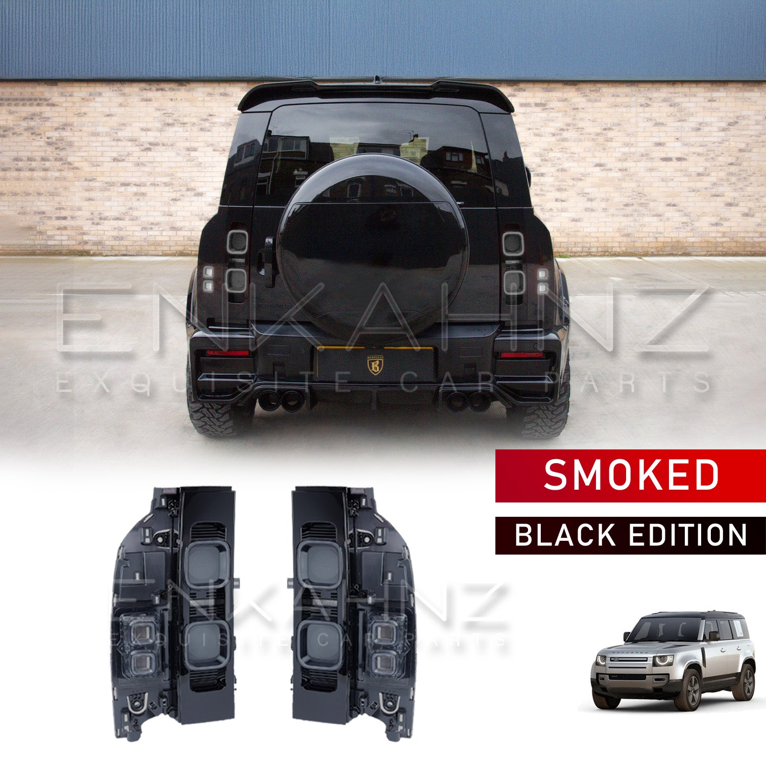 REAR SMOKED TAIL LIGHTS FOR LAND ROVER DEFENDER STYLE L663 2020+ – ENKAHNZ