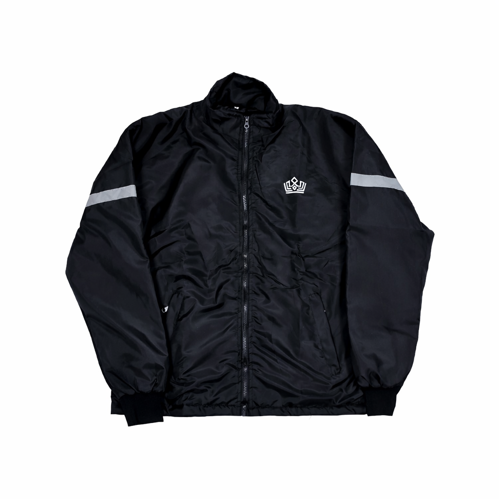 Enkahnz Signature Crown Jacket – Black in a white background. 