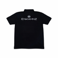 Load image into Gallery viewer, Enkahnz Trademark Polo T-Shirt – Black in a white background.
