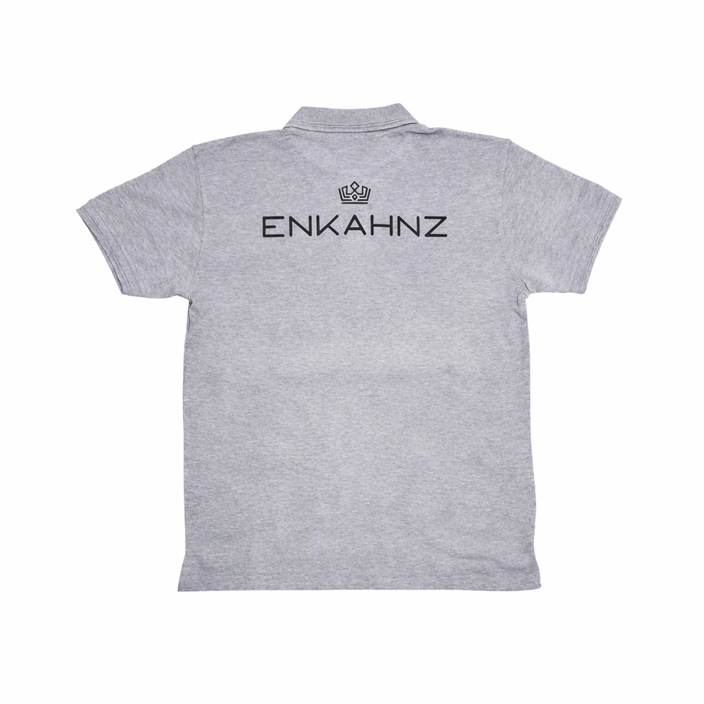 Enkahnz Trademark Polo T-Shirt – Grey in a White background