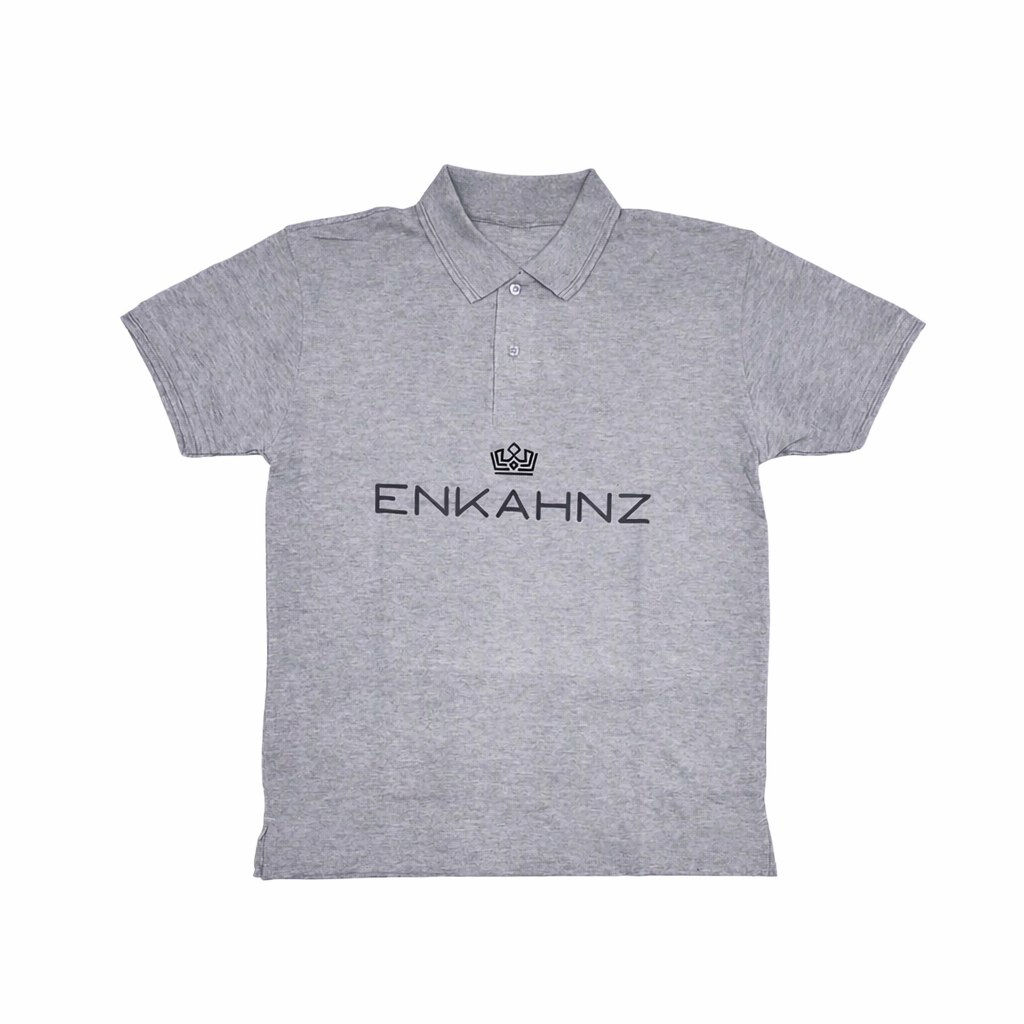 Enkahnz Trademark Polo T-Shirt – Grey in a White Background