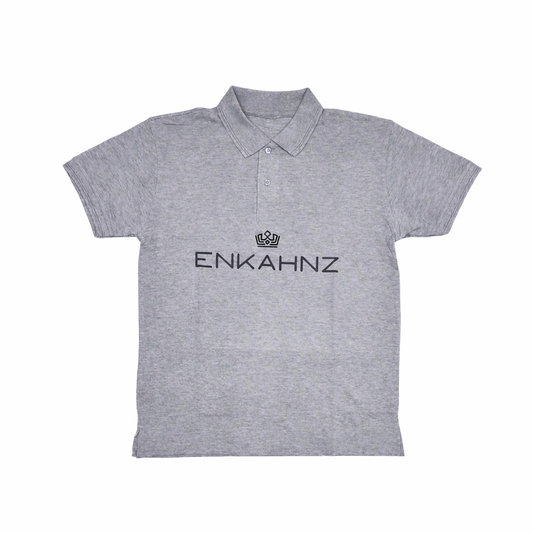 Enkahnz Trademark Polo T-Shirt – Grey in a White Background