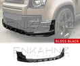 Load image into Gallery viewer, Defender Front Quarter White Shot Front Splitter L663 90 110. 
