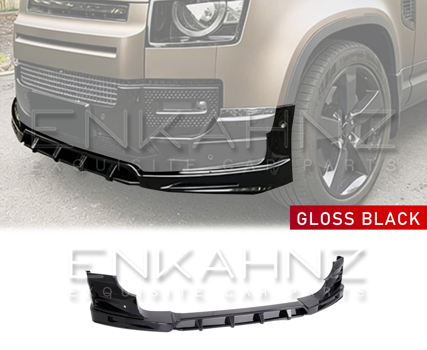 Defender Front Quarter White Shot Front Splitter L663 90 110. 