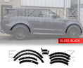 Load image into Gallery viewer, Dark gray Range Rover Sport Side View L461 SUV with gloss black wheel arches on an opaque white background, featuring Enkahnz branding. The Items are in the bottom of the advert with white background.
