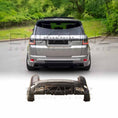 Load image into Gallery viewer, Rear view of the golden-silver Range Rover Sport 2018–2022 showcasing the Enkahnz LM style rear bumper.

