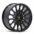 Load image into Gallery viewer, Angle shot of Barugzai Majestic 22" finished in Gloss Black, on a white background 
