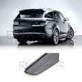Load image into Gallery viewer, Range Rover Sport SVR L494 rear quarter angle, close‑up toward the front showing side step detailing, brackets, and trim finish.
