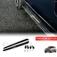 Load image into Gallery viewer, Top‑down close‑up of Range Rover Vogue L460 2023 side steps showing tread pattern, trim finish, and bracket detail on a white background.
