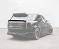 Load image into Gallery viewer, Black Range Rover Vogue L460 2022+ Mid Boot Spoiler with an Opaque White overlay on a grey background. 
