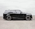Load image into Gallery viewer, Side View of a Black Range Rover Vogue L460 2022+ on a grey background with Barugzai Branding.
