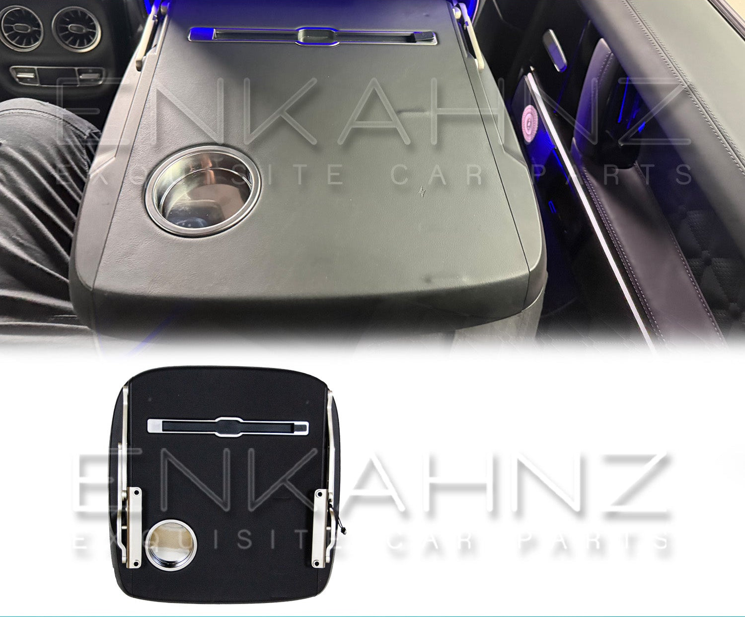 Rear view of the Rear Seat in a G-Wagon W464-W465 with the item in the bottom. 