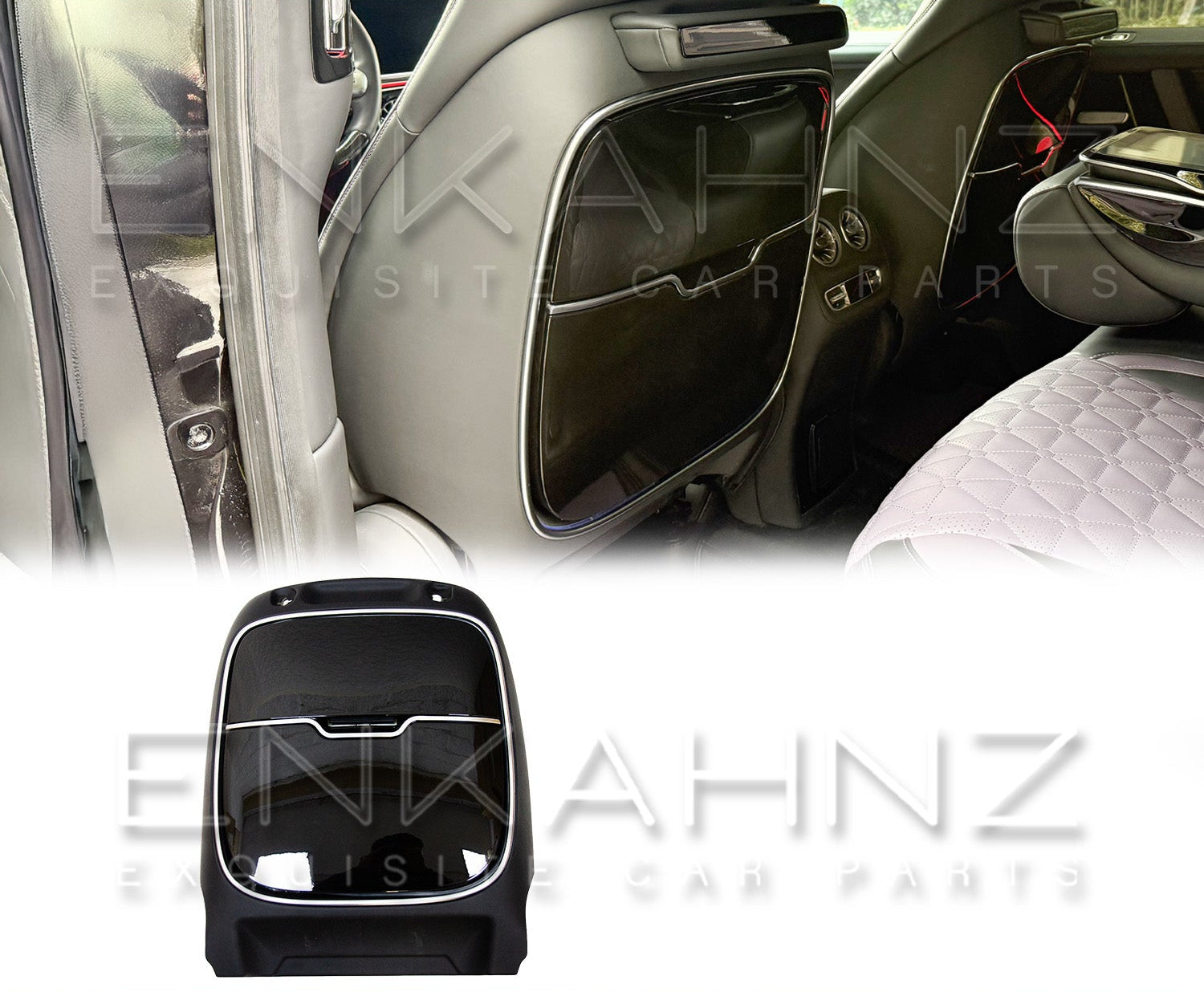 Rear Quarter view of the Rear Seat in a G-Wagon W464-W465 with the item in the bottom. 