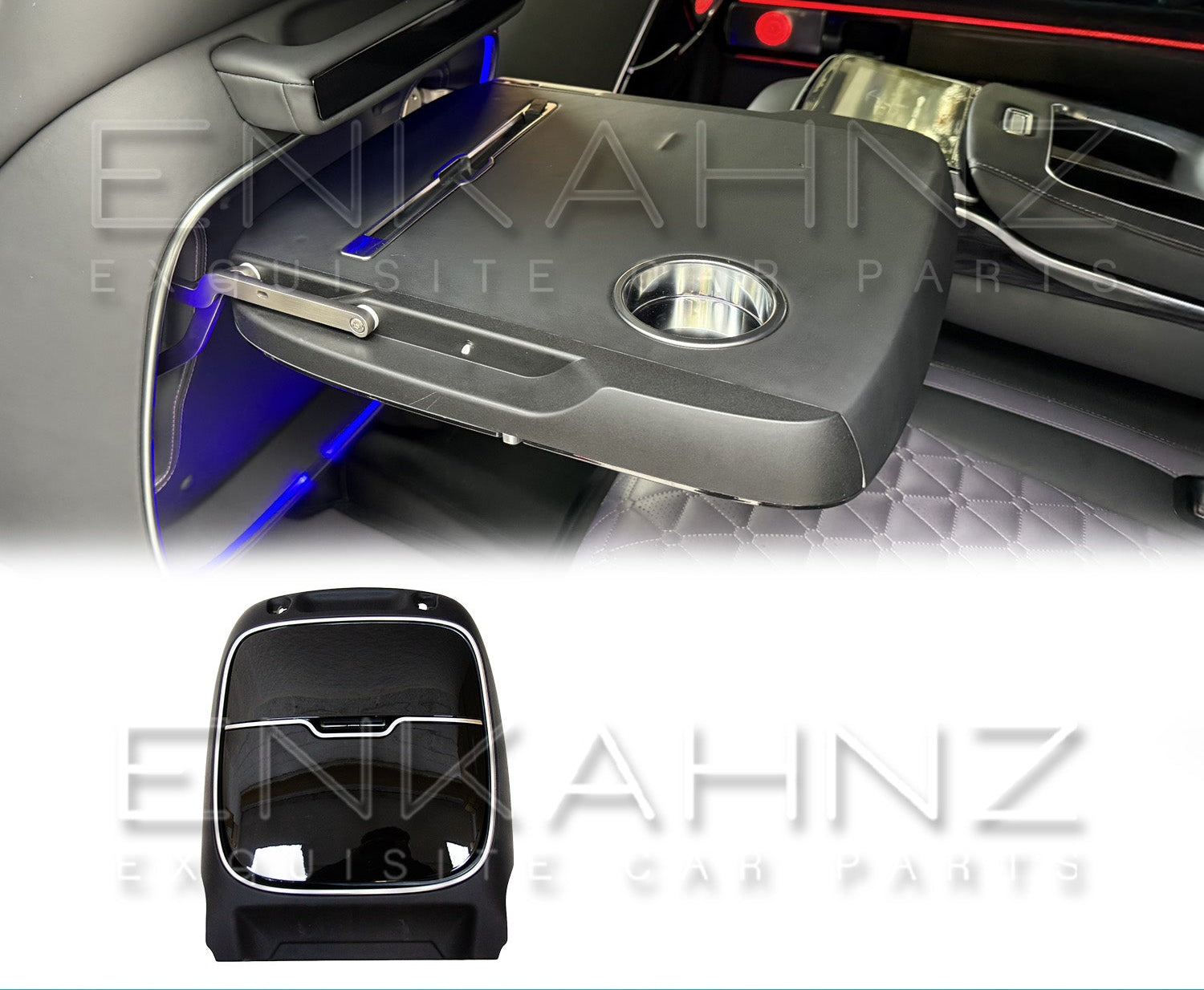 Front Quarter view of the Rear Seat in a G-Wagon W464-W465 with the item in the bottom. 